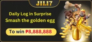 Daily login surprise Smash the golden egg to win ₱8,888,888