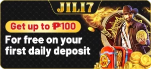 JILI7 Get up to ₱100 for free on your first daily deposit